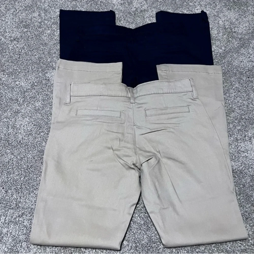 NWT Old Navy girls bundle of two bootcut uniform pants size 8